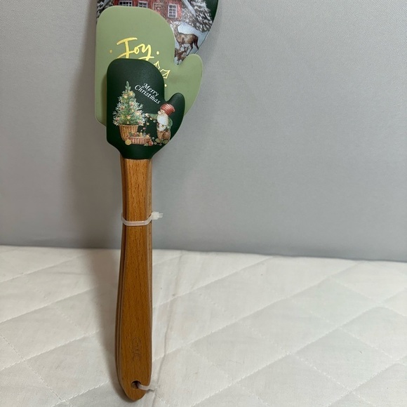 CWC 3 Piece Set Spatula With Wooden Handles 12”,10”,8”Christmas Cook With Color - Picture 3 of 9